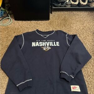 NHL Nashville Predators Navy Crewneck Sweatshirt